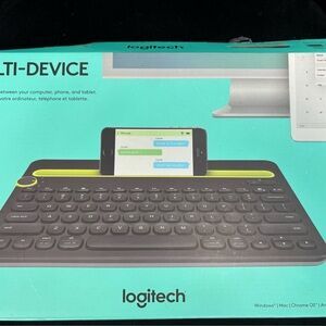 Logitech K480 Keyboard in Black and Lime